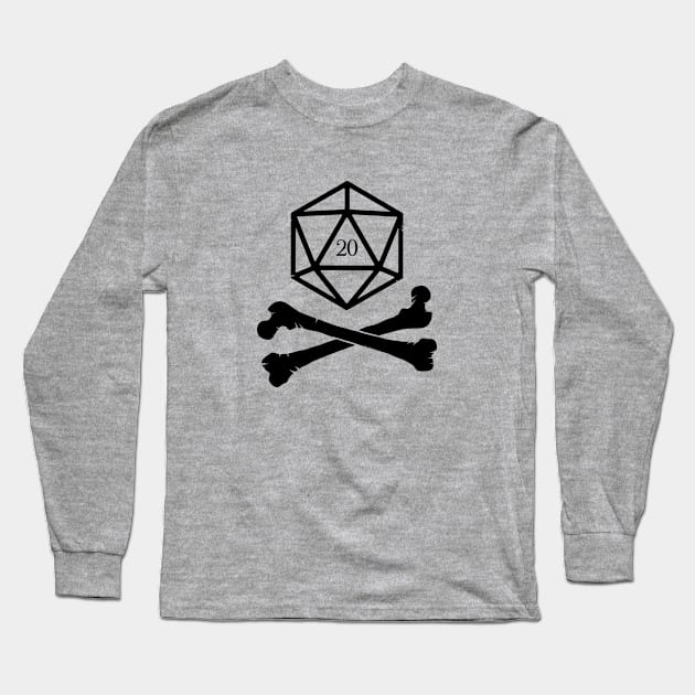 D20 Dice Poison Emblem Long Sleeve T-Shirt by pixeptional